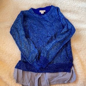 Cute sweater shirt glitter blue crewcuts